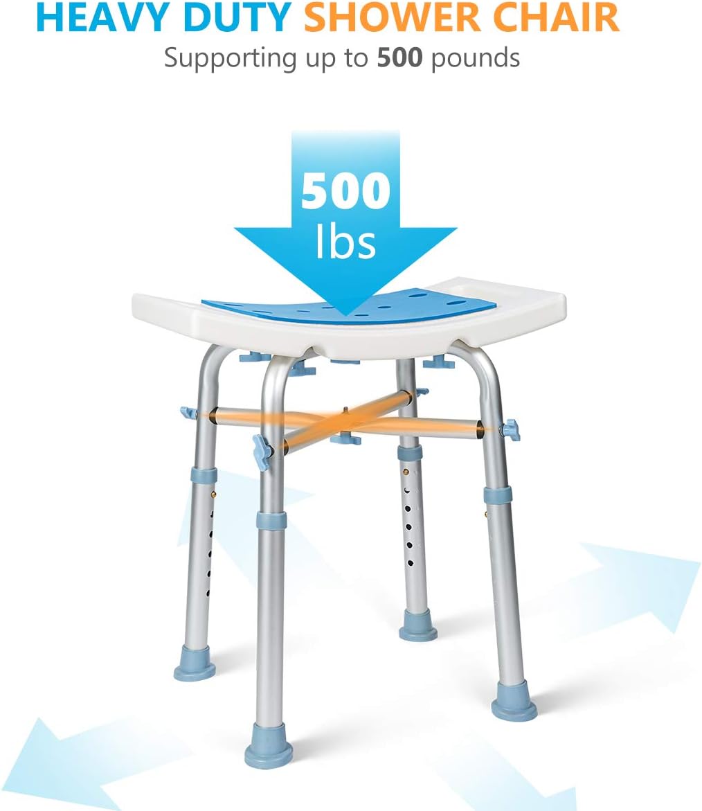 Upright Walker with 12” Pneumatic Wheel and Padded Bath Seat with 6 Height Adjustable Tube W735