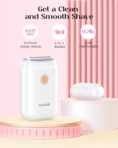 Pink Electric Shaver with Detachable Head & 2 LEDs M199649