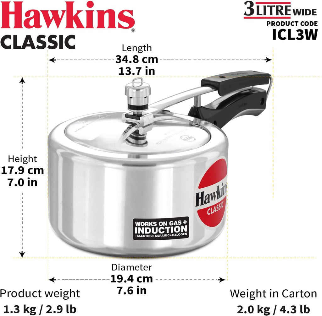 3 liter aluminum pressure cooker H5667