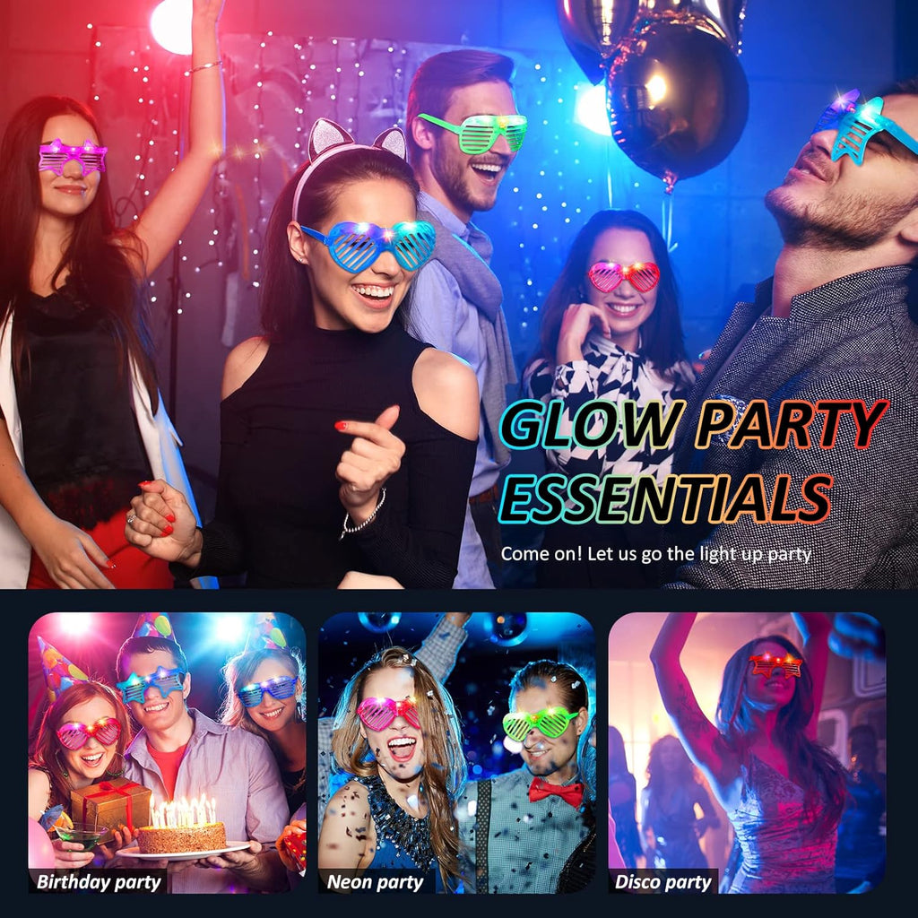 12 Pcs LED Glow Glasses V690