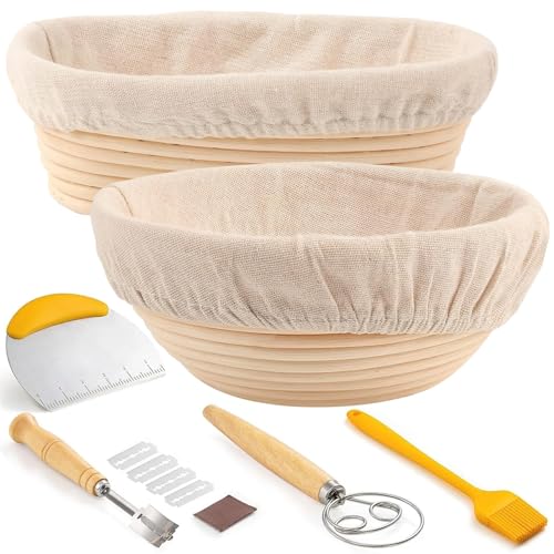 9 Inch Round & 10 Inch Oval Sourdough Proofing Basket with Linen Liner O5885