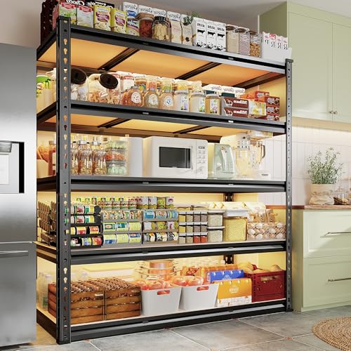 48" W x 72" H x 24" D 5 Tier Heavy Duty Garage Shelving R3664