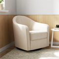 Ivory Velvet Curved Accent Chair S3584