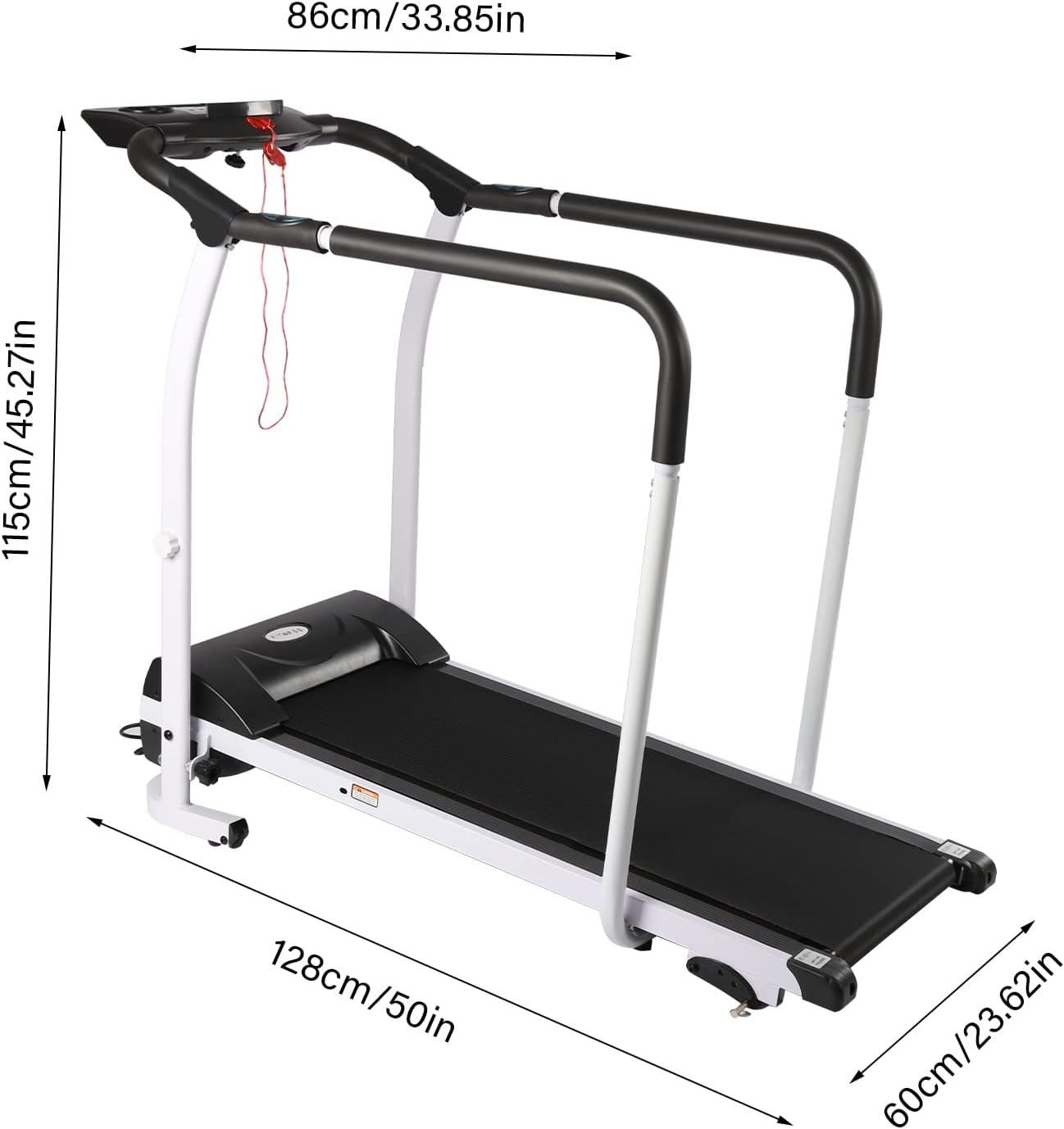 Treadmill with Full Length Handrails O94655