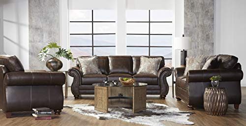 Brownie Faux Leather Sofa & Loveseat Set U760
