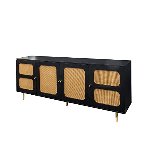 Rattan Sideboard Buffet Cabinet with Adjustable Shelf D981
