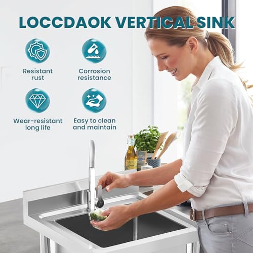 Stainless Steel Single Bowl Utility Sink 20" x 20" M5746