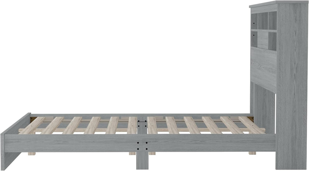 Queen Size Wooden Bed Frame with 2 Nightstands and 1 Dresser W366742
