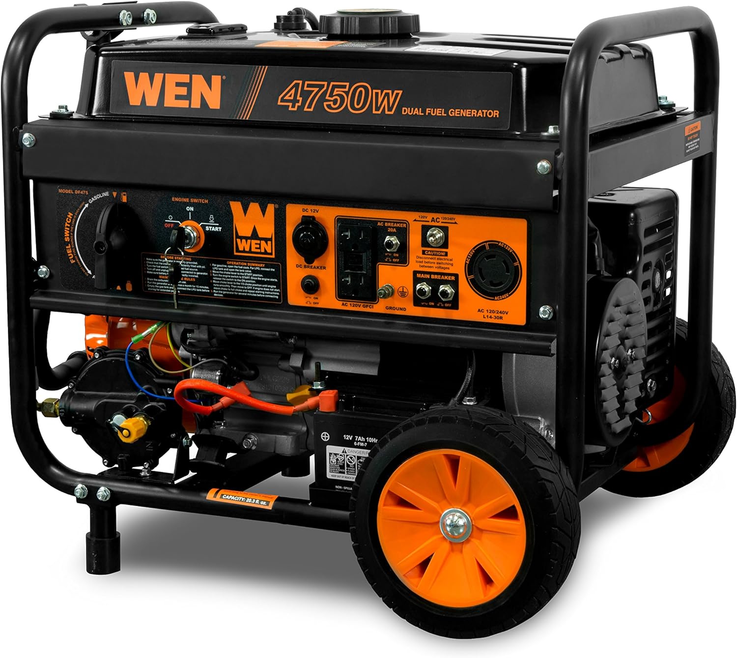 Dual Fuel 4750-Watt Portable Generator with Electric Start X83562