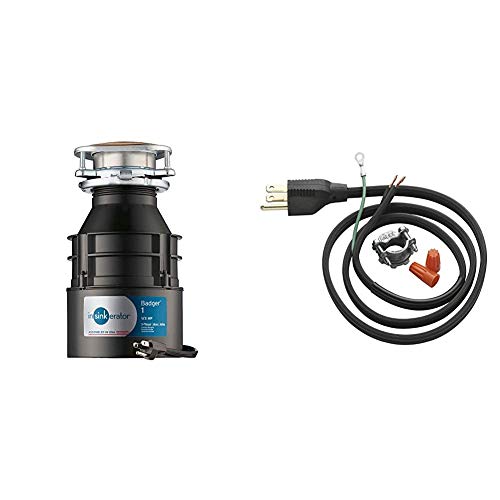 Garbage Disposal with Cord, 1/3 HP Continuous Feed S61579