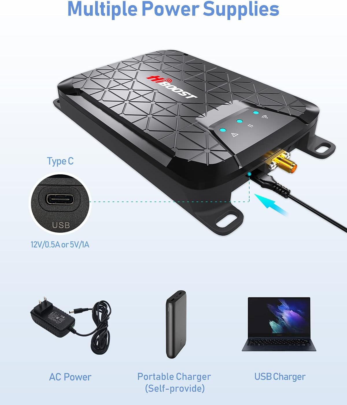 Cell Phone Booster, 1,500 sq ft, Boosts 5G/4G LTE R4511
