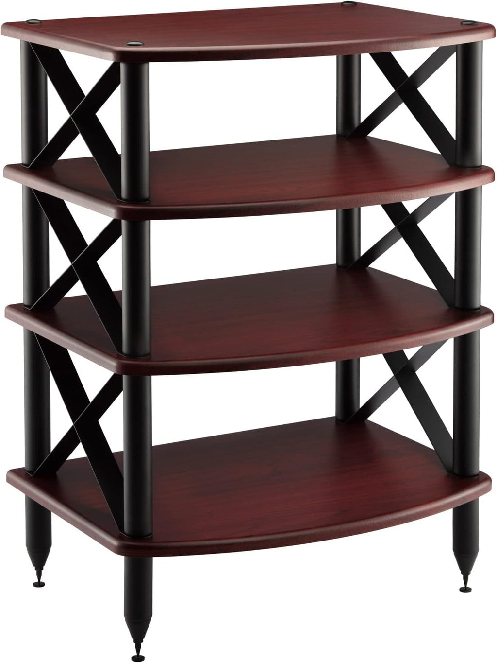 Black Four Shelf Audio Rack Media Stand B186275