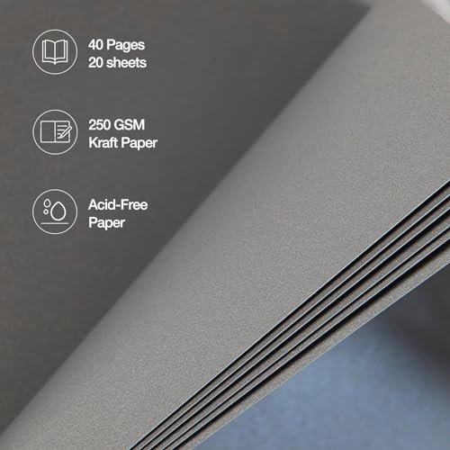 10 x 10 Inch 40 Pages Hardcover Kraft Paper Scrapbook Album X394511