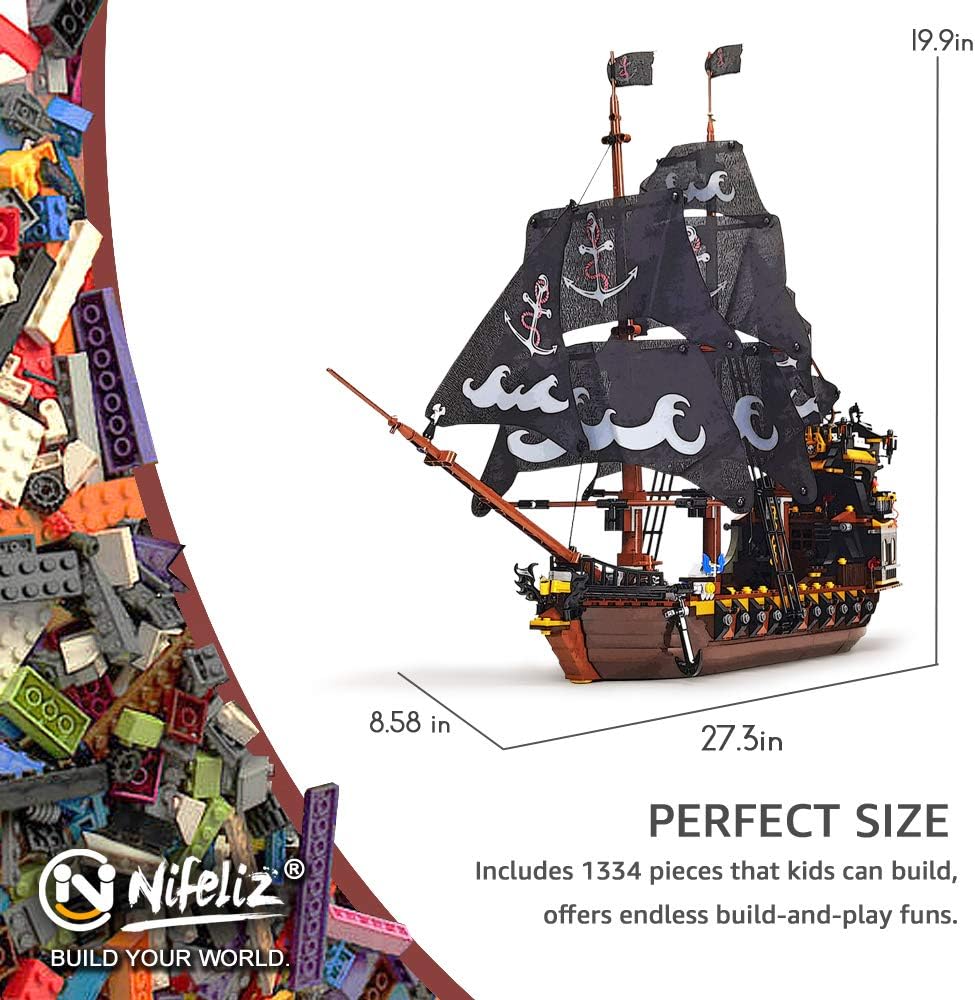 1334 Pcs Building Blocks Ship Model H8124