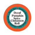 Decaf Pumpkin Spice Cinnamon Roll Gourmet Coffee Single Serve Pods E917