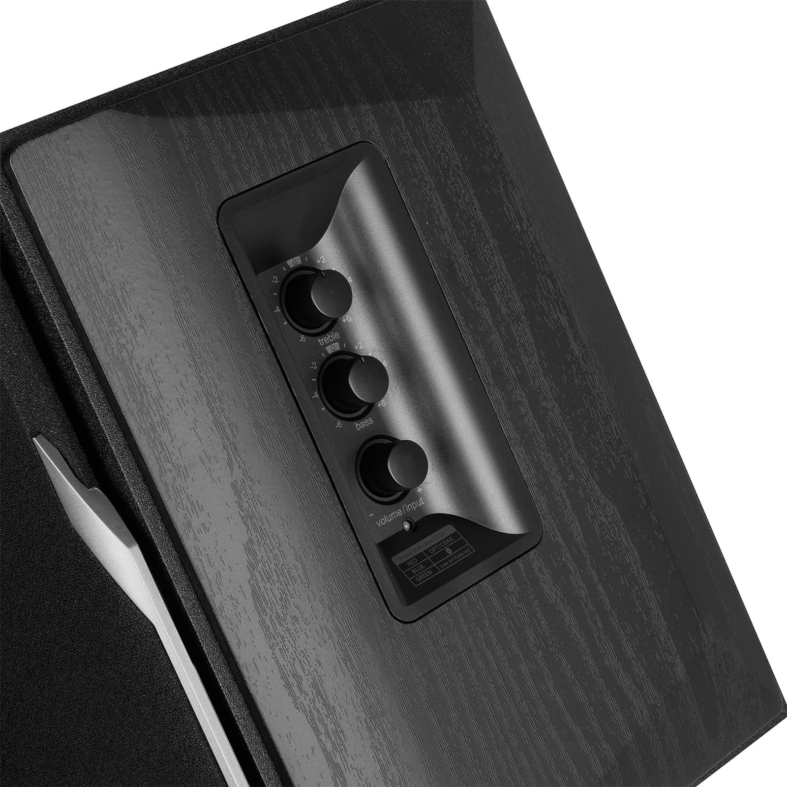 Black Powered Bookshelf Speakers, 2.0 Stereo Active Near Field Monitors, 42 Watts RMS W73902
