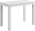 White Parsons Desk with Drawer J857