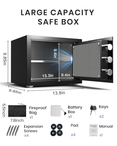 1.4 Cu ft Biometric Digital Safe with Key R228067