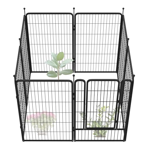 Black 40in x 36.0ft 16 Panels Metal Garden Fence Y24750