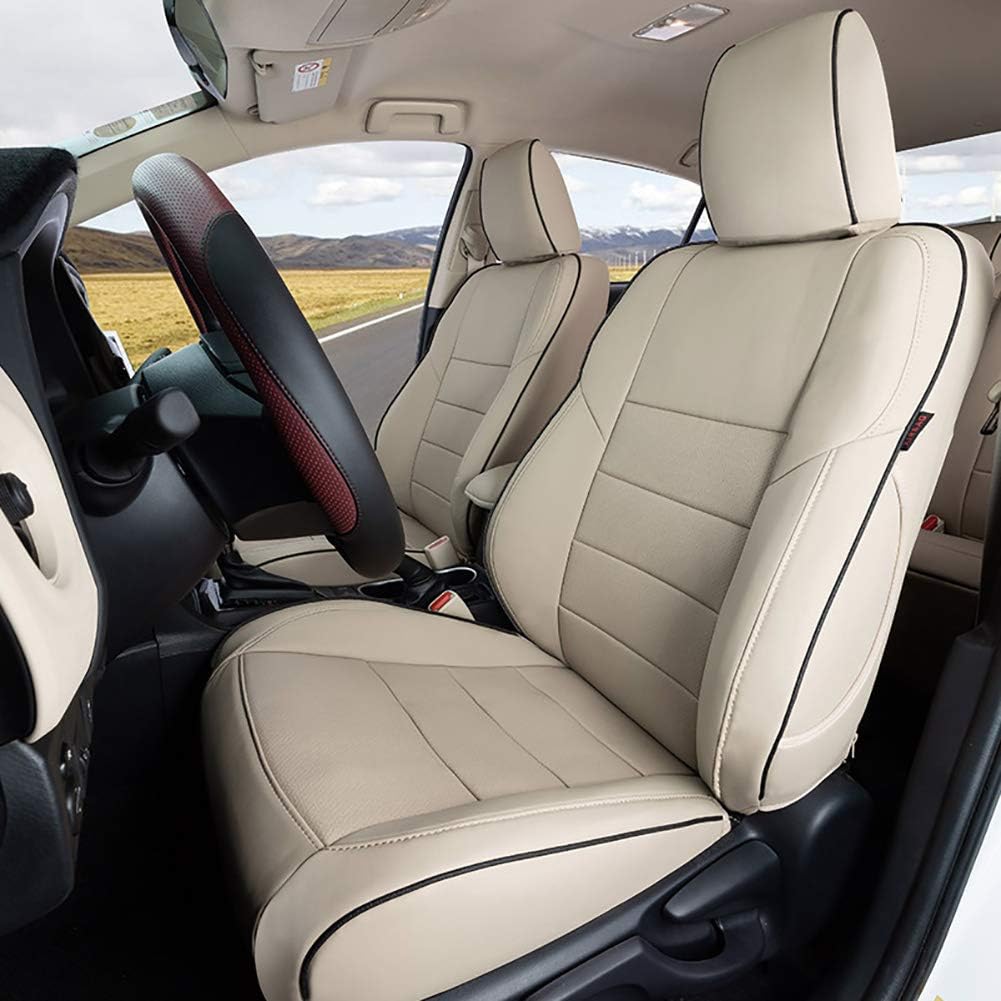 Full Set Car Seat Covers Leatherette Black U622