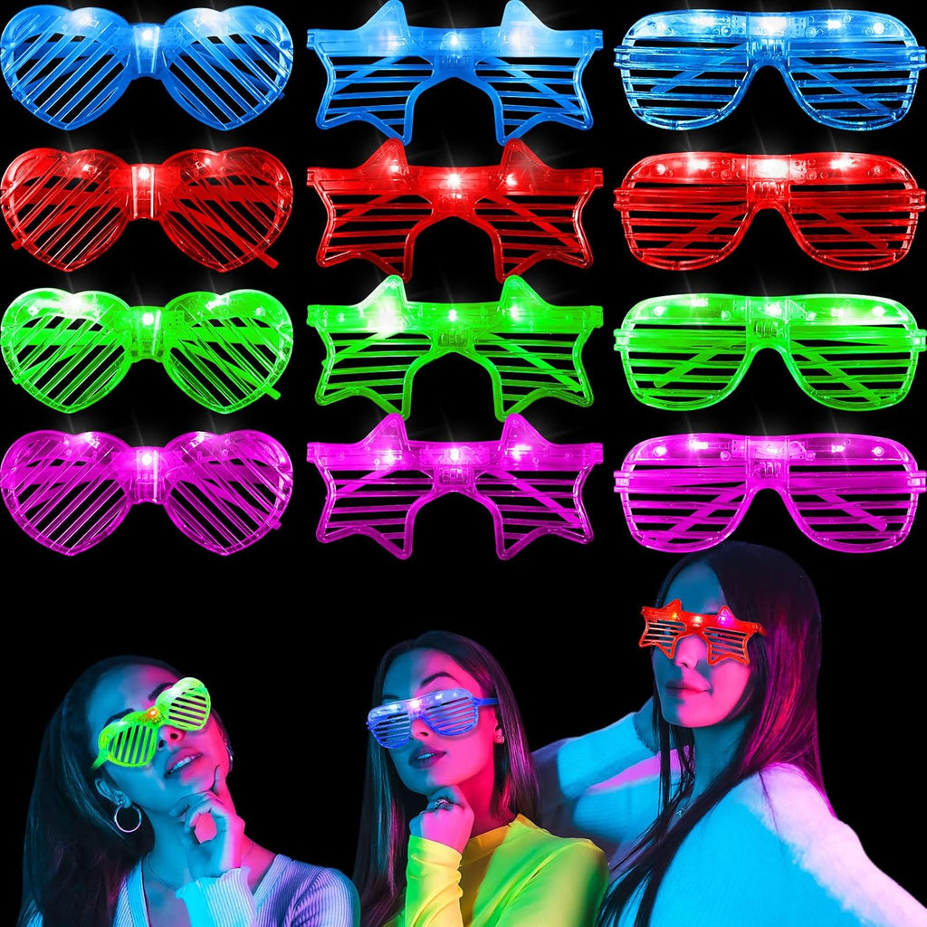 12 Pcs LED Glow Glasses V690