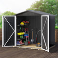 Black 6 x 4FT Metal Outdoor Storage Shed D676465