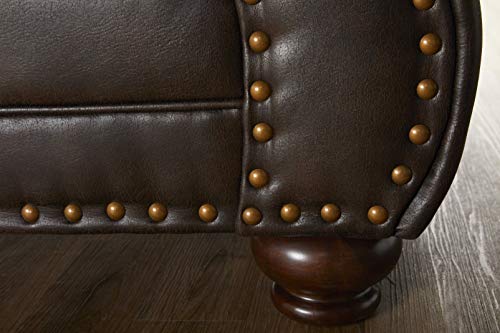 Brownie Faux Leather Sofa & Loveseat Set U760
