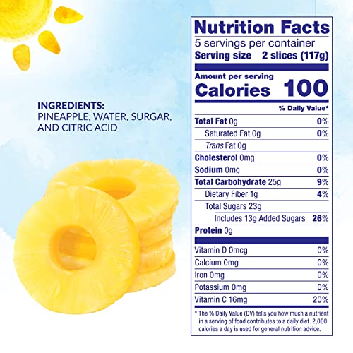 Pineapple Slices in Heavy Syrup, 8.25 Oz, 12 Count X21518