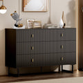 Black 6 Drawer Dresser W980