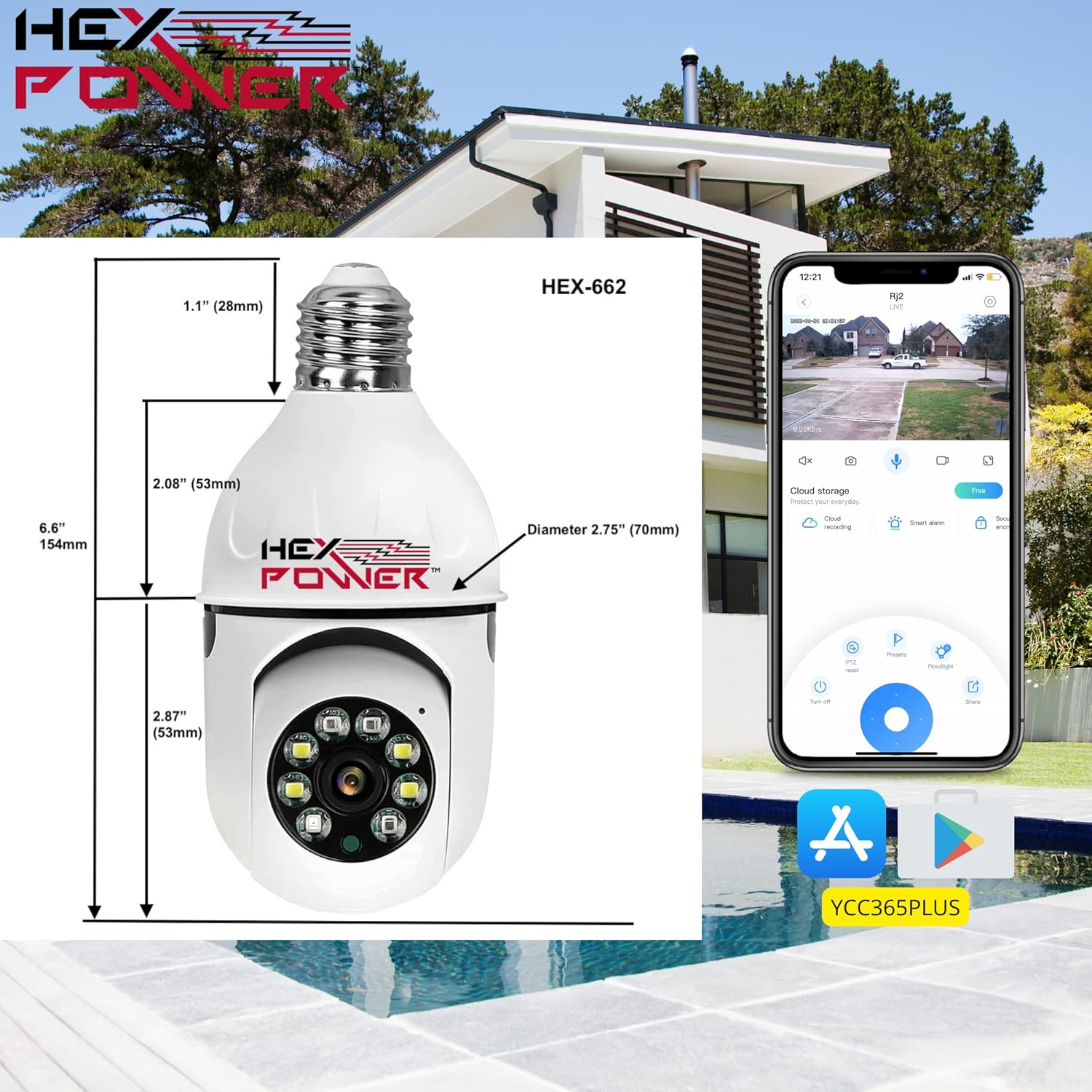 2 Pack 1080P WiFi PTZ IP Camera R91825