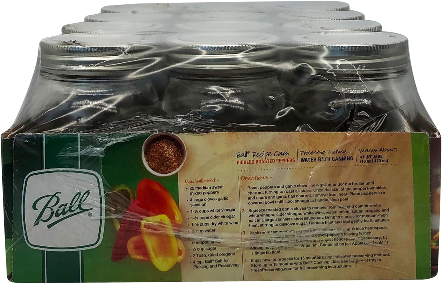 16 oz Regular Mouth Pint Jar Set of 12 L3510