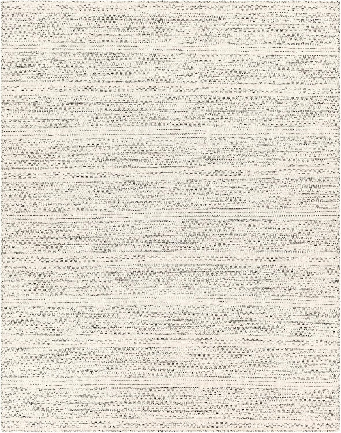 Natural Fiber Wool Area Rug - Black, Cream, Beige - 8'10" x 12' K5070