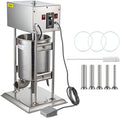 Electric Sausage Stuffer 10L Capacity, Vertical Meat Stuffer Variable Speed, Stainless Steel Sausage Filler with 4 Sausage Tubes L562383