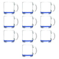 Clear Glass Coffee Mugs 13 oz. Set of 10 V5427