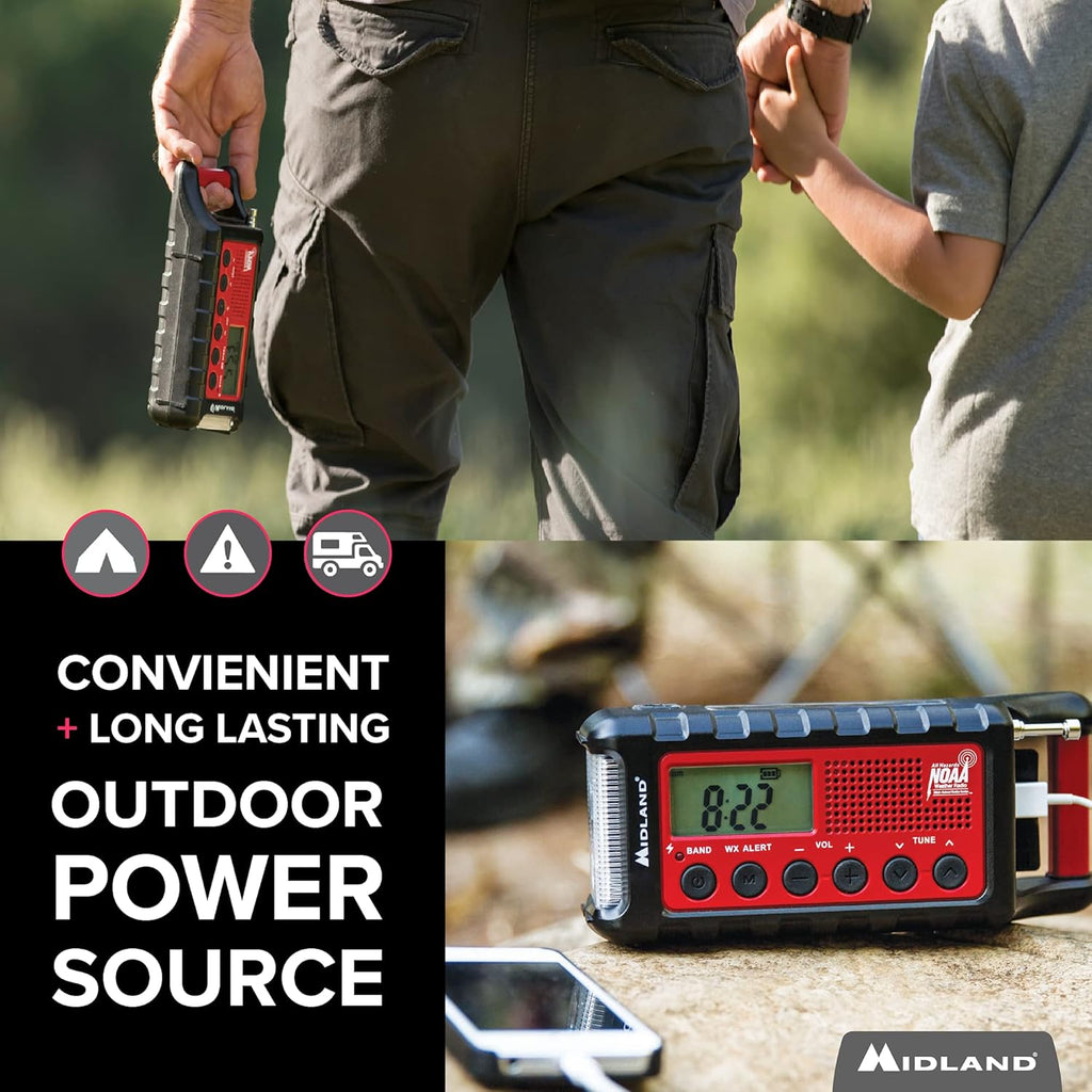 Red Black Emergency Crank AM/FM Radio Pack of 2 G117771
