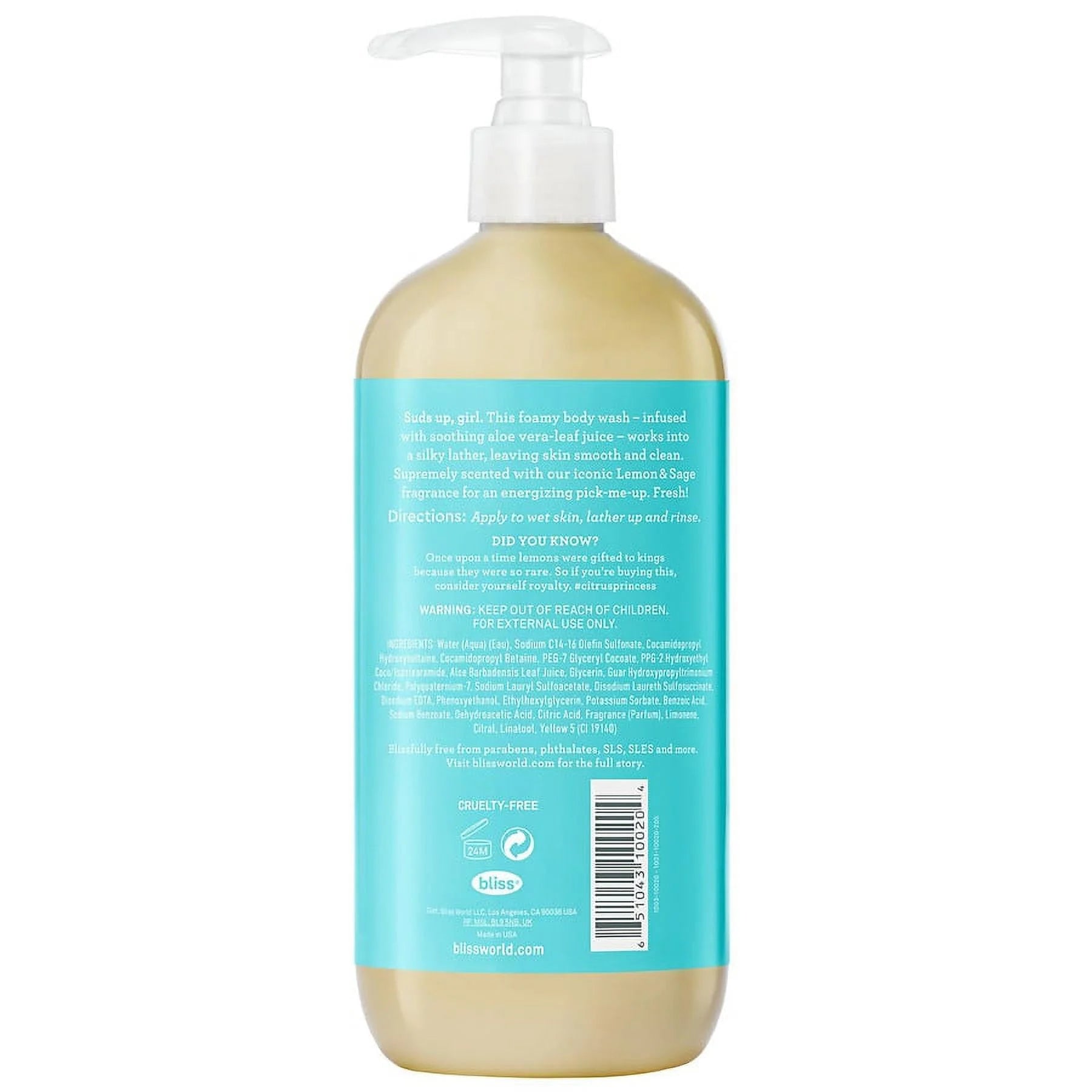 Lemon & Sage Body Wash G496