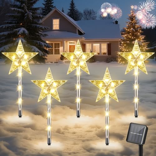8 Pack Solar Candy Cane Pathway Lights C5614