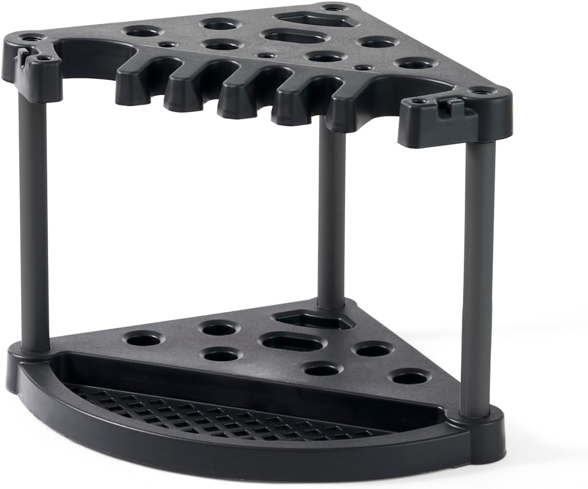 Compact Corner Tool Rack for 25 Long-Handled Garden Tools W3823