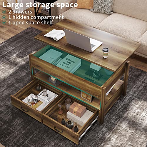 Rustic Brown Lift Top Coffee Table N720973