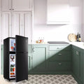 Black 3.2 Cu ft Two Door Mini Fridge with Freezer E39703