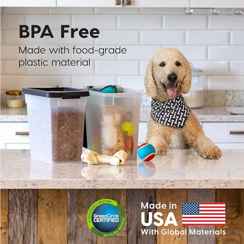 Airtight Pet Food Storage Container, 10 lbs, Translucent, BPA Free H399