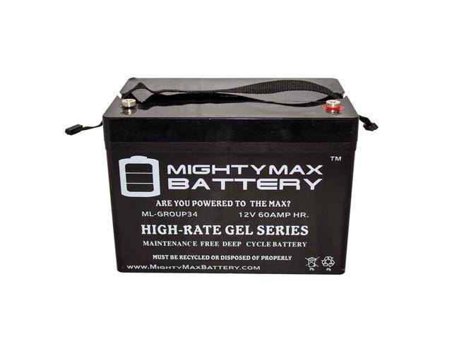 12V 60Ah Group 34 Sealed Gel Battery G1949