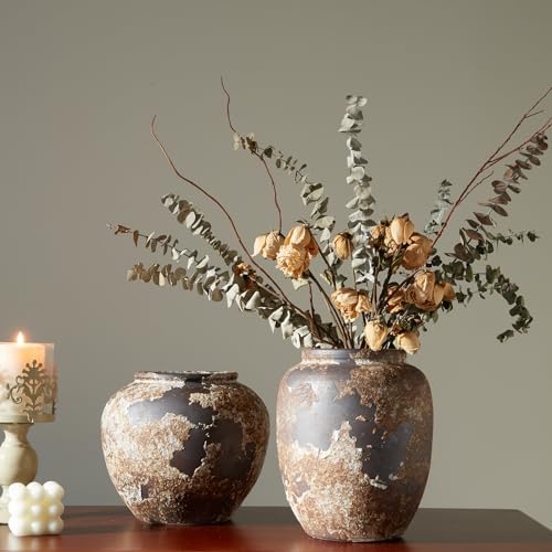 Terracotta Stone Large Vase O2711