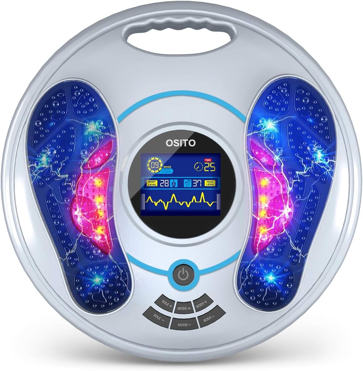 Electrical Pulse Foot Massager with Infrared Remote and TENS M824