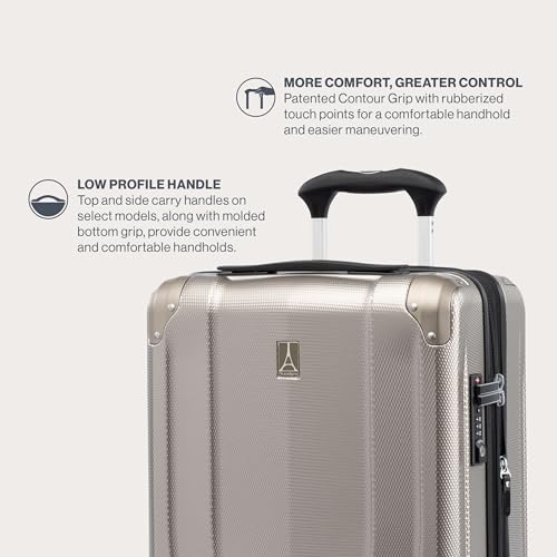 Black 21 Inch Hardside Expandable Luggage with 8 Spinner Wheels O618