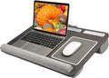 Black Woodgrain Lap Desk with Wrist Pad and Holder R27195