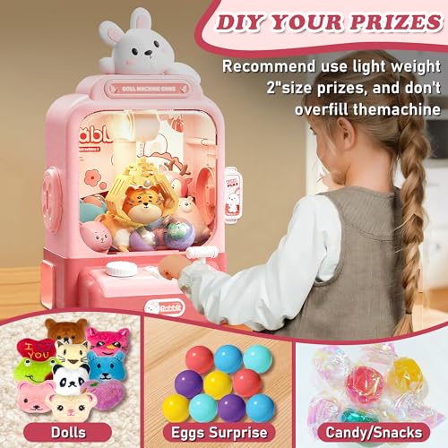 Mini Claw Machine with Music and 10 Plush Toys Z713524