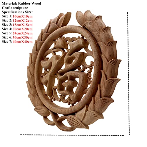 40cmX40cm Wood Carving Decorative Wall Furniture Appliques R936987