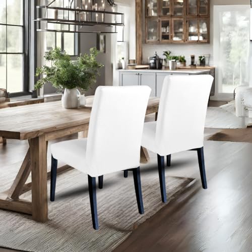 Solid White Set of 2 Linen Cotton Slipcover W87706