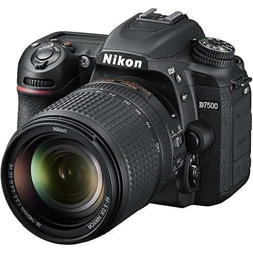 Nikon D7500 DSLR Camera with 18-140mm VR Lens, 420-800mm Super Zoom Lens, 128GB Memory, Filter Kit, Photo Backpack M51368